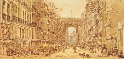 The Faubourg and the Porte Saint-Denis, 1801 by Thomas Girtin
